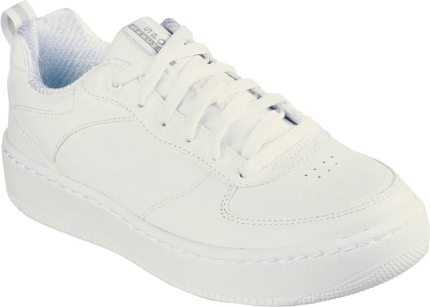 Skechers Klassieke leren sneakers met geperforeerde details Wit Dames