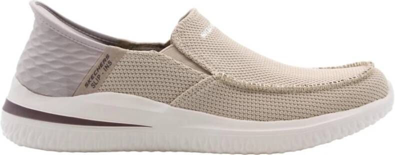 Skechers Hands Free Slip-Ins Delson 3.0 Cabrino VEGAN instapper Heren Taupe