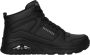 Skechers Klassieke Uno Veterschoen Zwart - Thumbnail 1