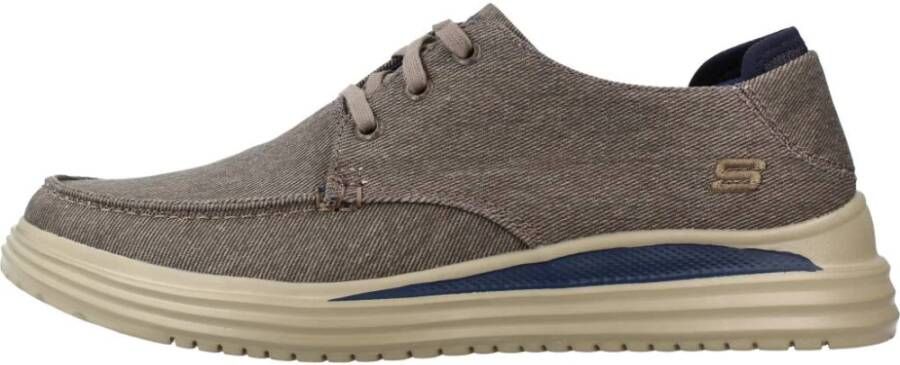 Skechers Lage Profiel Veterschoenen voor Beige