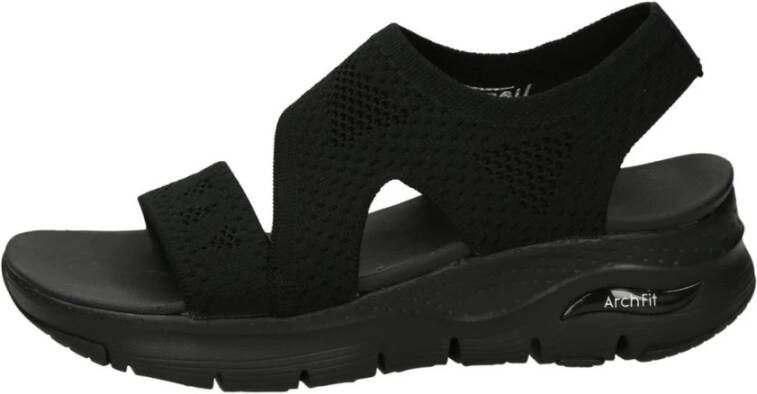 Skechers Lage Sandalen Black Dames