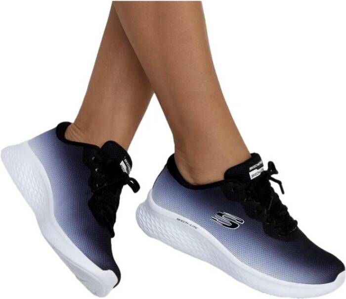 Skechers Mesh Trim Sneaker Zwart Wit Multicolor Heren