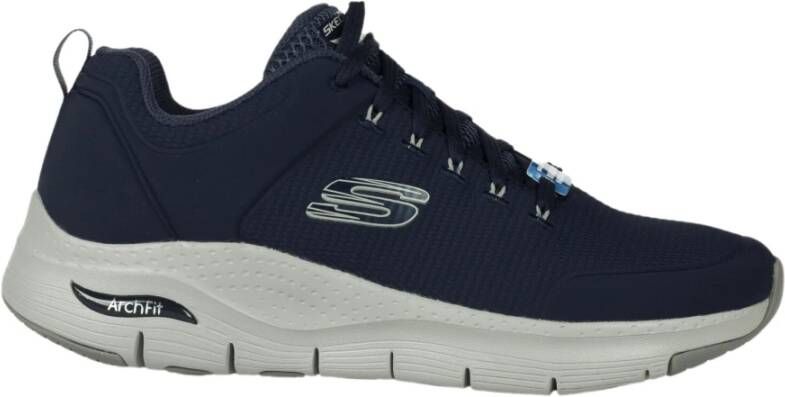 Skechers Memory Foam Arch Fit Sneaker Blue Heren