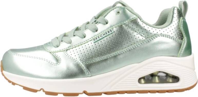 Skechers Metallic Sneakers voor Mannen en Vrouwen Green Dames