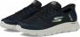 Skechers Go Walk Flex New World Heren Instappers Donkerblauw Lime - Thumbnail 9