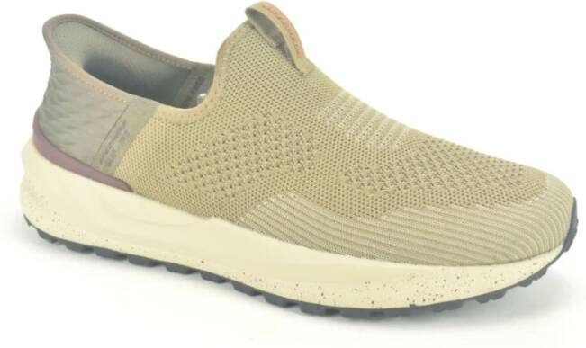 Skechers Modieuze Instap Sneakers voor Heren Beige Heren