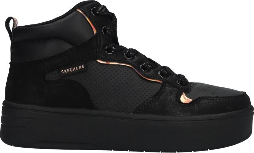 Skechers Court High sneakers zwart Meisjes Imitatieleer 34 - Foto 3