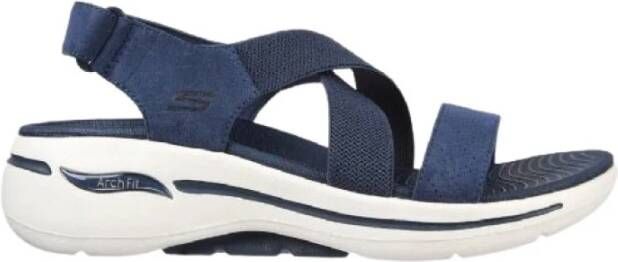 Skechers Platte sandalen Blauw Dames