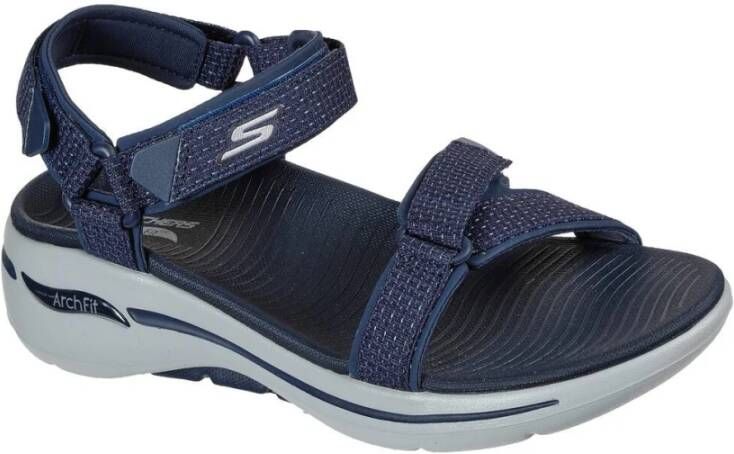 Skechers Platte sandalen Blue Dames