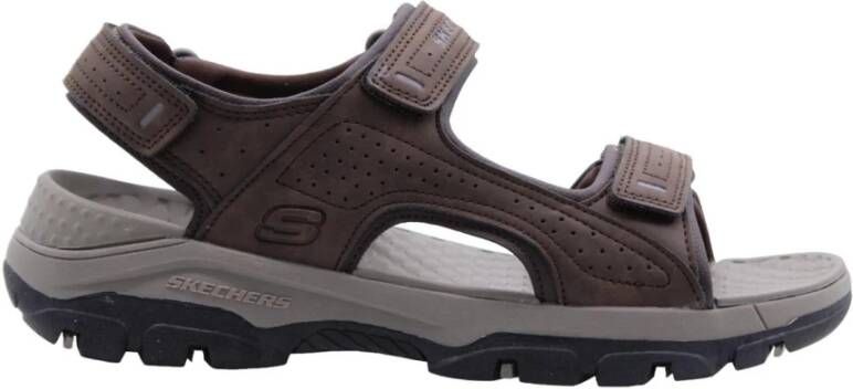 Skechers Bruine Herensandalen met Klittenbandsluiting en Luxe Foam Bruin Heren - Foto 3
