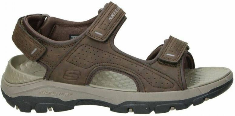 Skechers Bruine Herensandalen met Klittenbandsluiting en Luxe Foam Bruin Heren - Foto 8