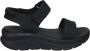 Skechers Zwarte Plateau Velcro Platte Sandalen Black Dames - Thumbnail 6