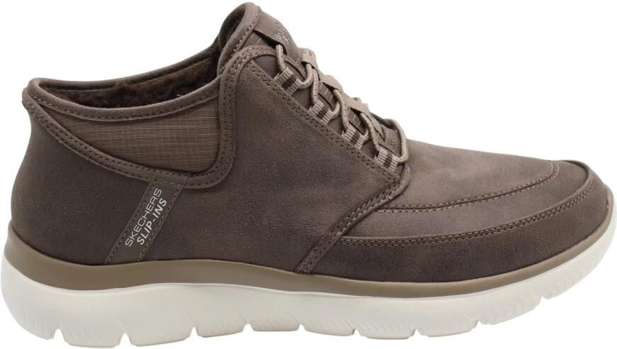 Skechers Slip-ins: Summits Siegul suède heren sneakers bruin Extra comfort Memory Foam