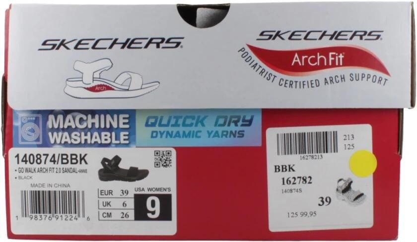 Skechers Slip-Ins: Go walk Arch Fit 2.0 Sandalen Plat zwart - Foto 13