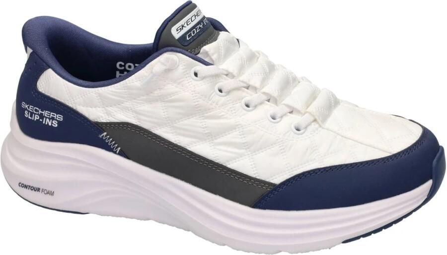 Skechers Cozy Fit heren sneakers wit blauw Extra comfort Memory Foam - Foto 13