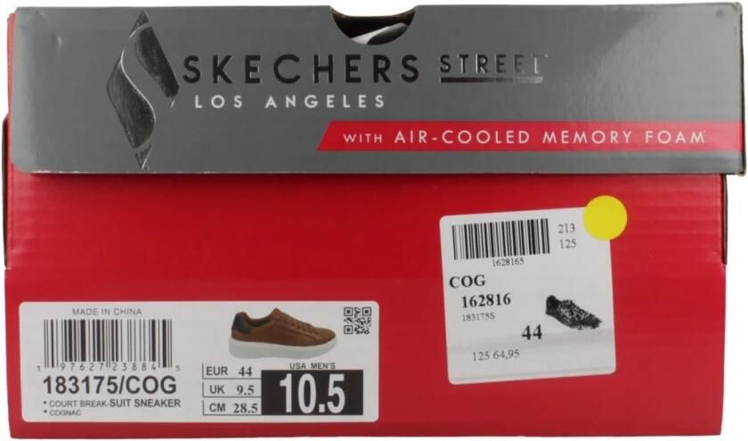Skechers Court Break Suit Sneaker Heren Sneakers Bruin - Foto 2