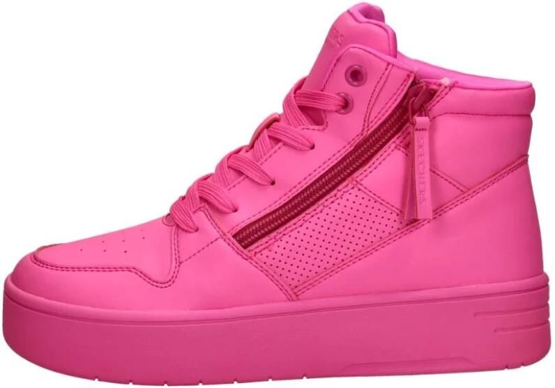 Skechers Court High sneakers roze Meisjes Imitatieleer Effen 36