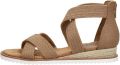 Skechers Sandalen DESERT KISS- zomerschoen sandaal keilhak met hielrits - Bruin