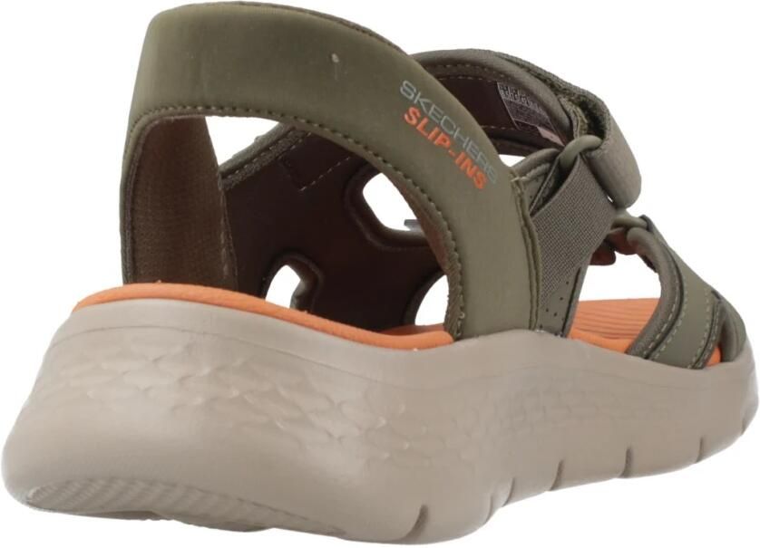 Skechers Slip-ins Go Walk Flex Zandal-Easy Entr Heren Sandalen Olijfgroen - Foto 2