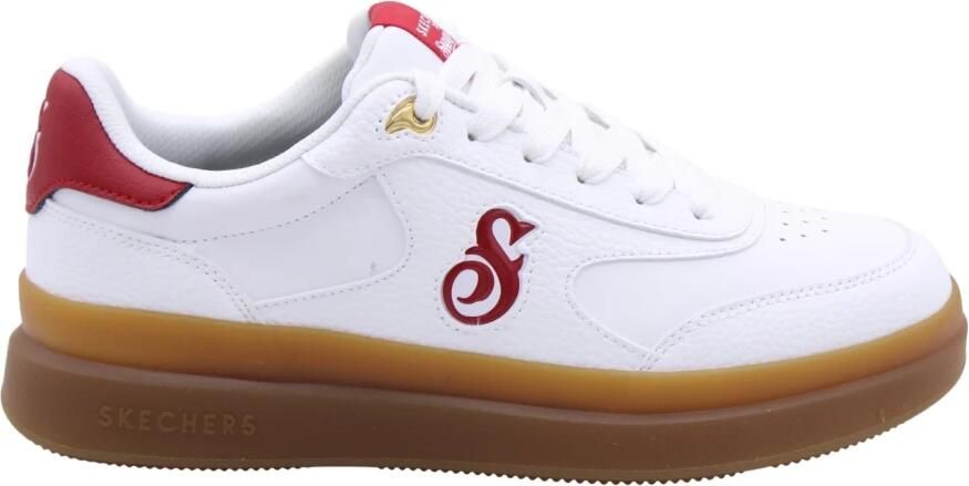 Skechers Duraleather Lace Up Snoop Cupsole Sneaker Mannen Wit Sneakers - Foto 8