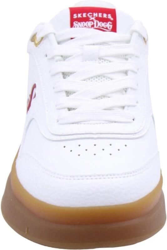 Skechers Duraleather Lace Up Snoop Cupsole Sneaker Mannen Wit Sneakers - Foto 12
