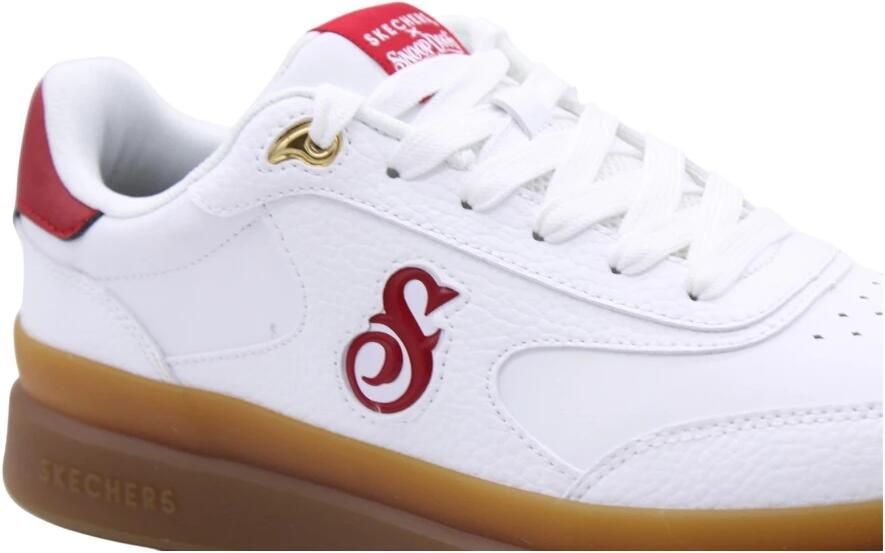 Skechers Duraleather Lace Up Snoop Cupsole Sneaker Mannen Wit Sneakers - Foto 9
