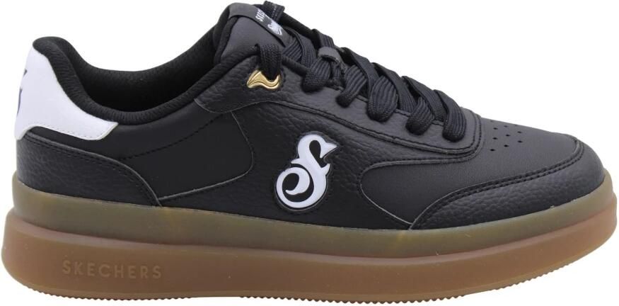 Skechers Duraleather Lace Up Snoop Cupsole Sneaker Mannen Zwart Sneakers - Foto 2