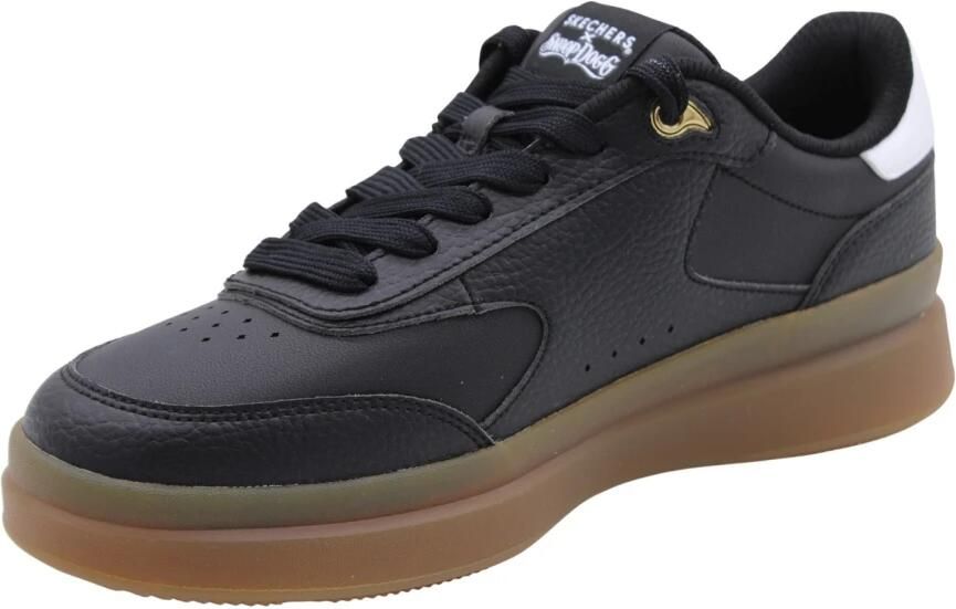 Skechers Duraleather Lace Up Snoop Cupsole Sneaker Mannen Zwart Sneakers - Foto 5