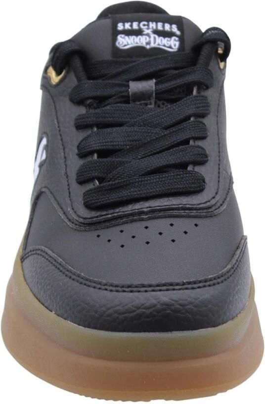 Skechers Duraleather Lace Up Snoop Cupsole Sneaker Mannen Zwart Sneakers - Foto 6
