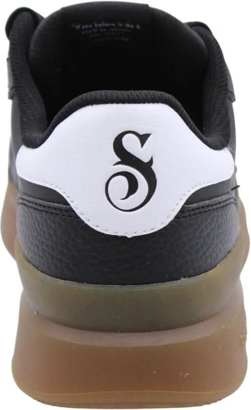 Skechers Duraleather Lace Up Snoop Cupsole Sneaker Mannen Zwart Sneakers - Foto 7