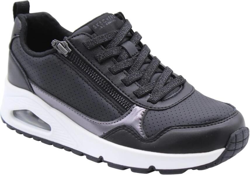 Skechers UNO- METALLIC SLIDERS Dames Sneakers Zwart
