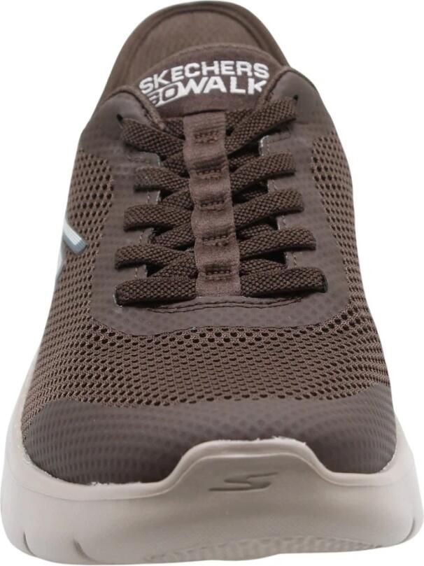 Skechers GO WALK FLEX HANDS UP Heren Instappers Chocolate - Foto 6