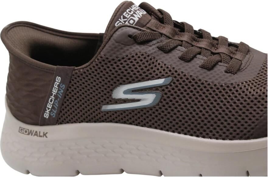 Skechers GO WALK FLEX HANDS UP Heren Instappers Chocolate - Foto 5