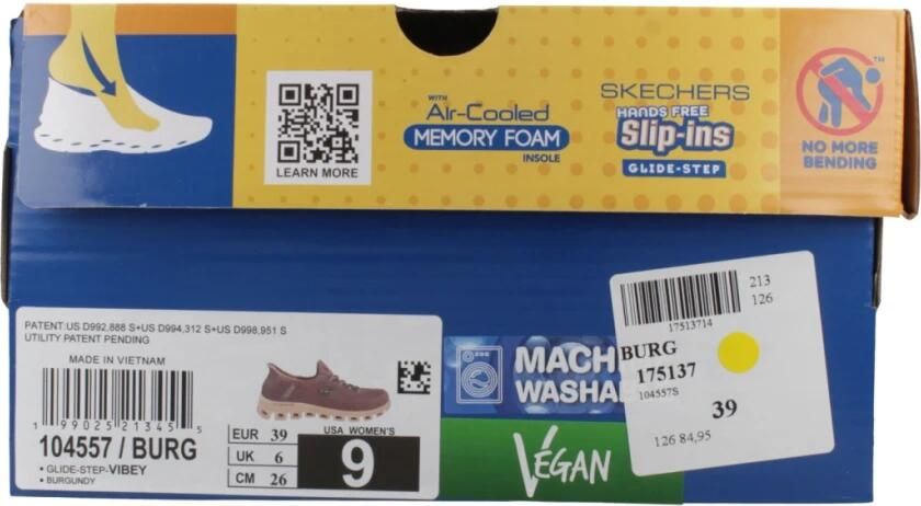 Skechers Slip-Ins Glide Step Vibey bordeauxrode pantoffels - Foto 5