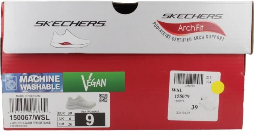 Skechers Arch Fit Glow Distance Sneaker White Dames - Foto 4