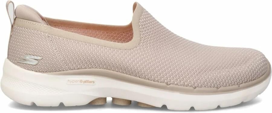 Skechers Go Walk 6 Clear Virtue 124505-NAT Vrouwen Beige Sneakers Sportschoenen - Foto 5