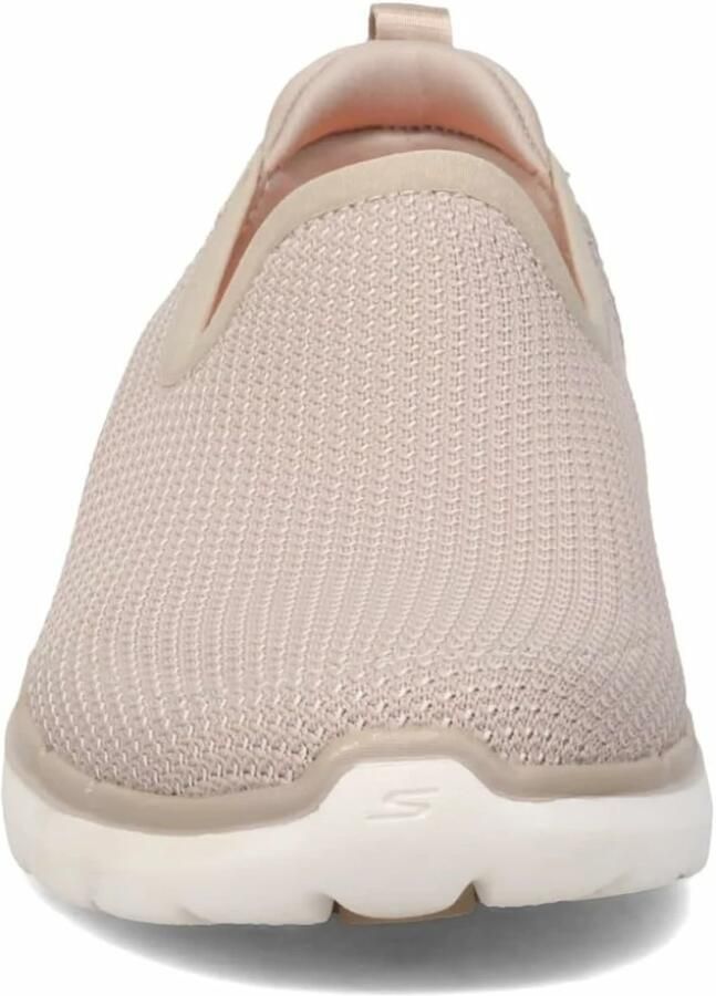 Skechers Go Walk 6 Clear Virtue 124505-NAT Vrouwen Beige Sneakers Sportschoenen - Foto 3