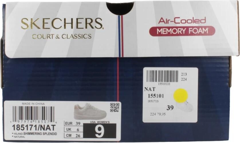 Skechers Hiland Shimmering Splendid Sneakers Naturel - Foto 9