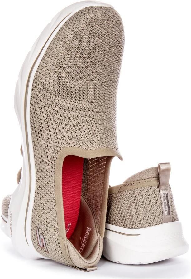 Skechers Go Walk 7 Slip On Instappers beige Sneakers Dames - Foto 4