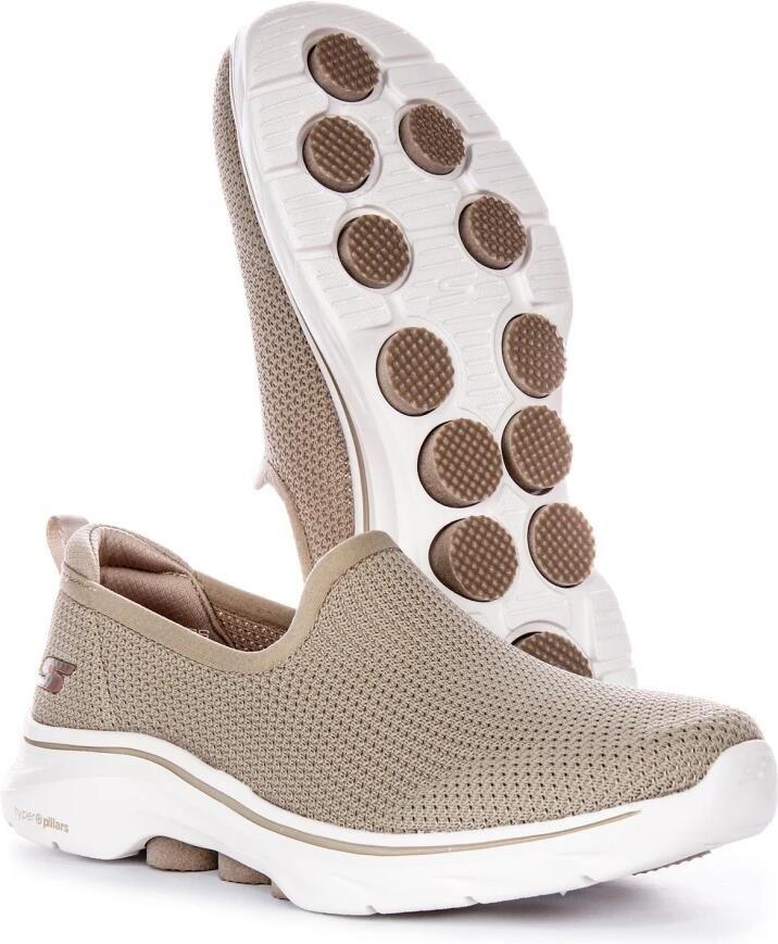 Skechers Go Walk 7 Slip On Instappers beige Sneakers Dames - Foto 3
