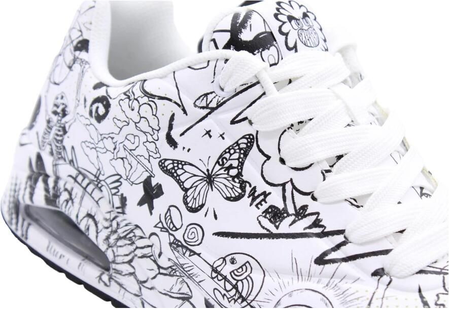 Skechers Sneakers met skech-air luchtkamers zool vrijetijdsschoen lage schoen veterschoen - Foto 4