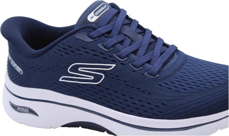 Skechers Hands-Free Slip-Ins Go Walk Arch Fit 2.0 Kathy 125342 NVW Navy White Machine Washable - Foto 3