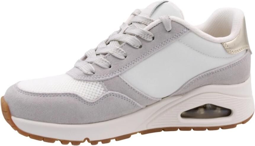 Skechers Uno Schoenen Dames vrijetijds schoenen Off White Suede Mesh - Foto 9