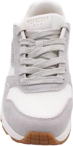 Skechers Uno Schoenen Dames vrijetijds schoenen Off White Suede Mesh - Foto 15