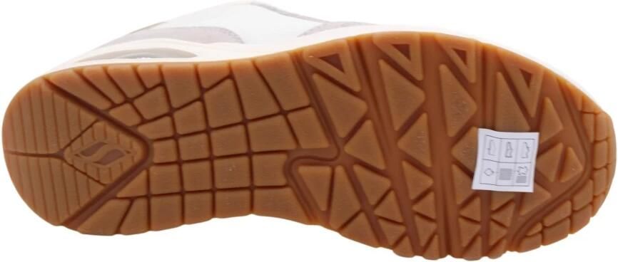 Skechers Uno Schoenen Dames vrijetijds schoenen Off White Suede Mesh - Foto 12