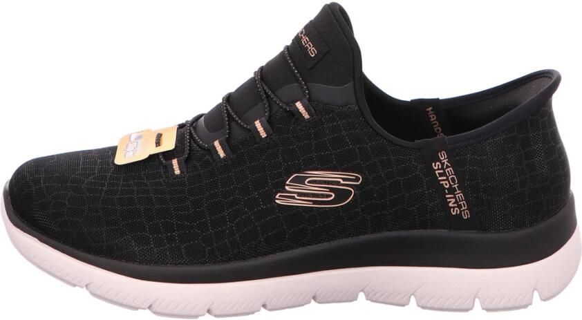 Skechers Buty Damskie SUMMITS CLASSY NIGHT 150128W-BKRG Czarne Slip-Ins sneakers dames zwart - Foto 9