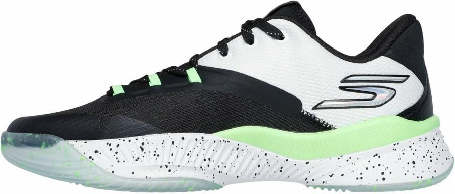 SKECHERS Sneakers laag lichtgroen zwart wit