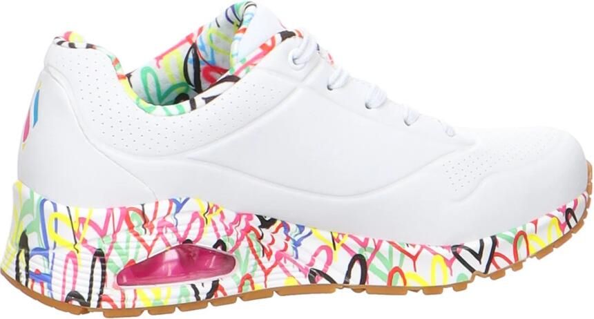 Skechers Sneakers met sleehak UNO-LOVING LOVE Vrijetijdsschoen lage schoen veterschoen met coole graffiti-print - Foto 8