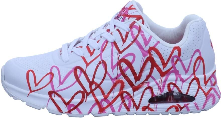 Skechers Sneakers met sleehak UNO-SPREAD THE LOVE Vrijetijdsschoen lage schoen veterschoen met coole graffiti-print - Foto 5