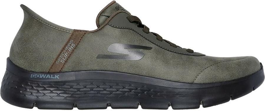 Skechers Go Walk Flex Hands Free Slip-In heren sneaker Kaki - Foto 2